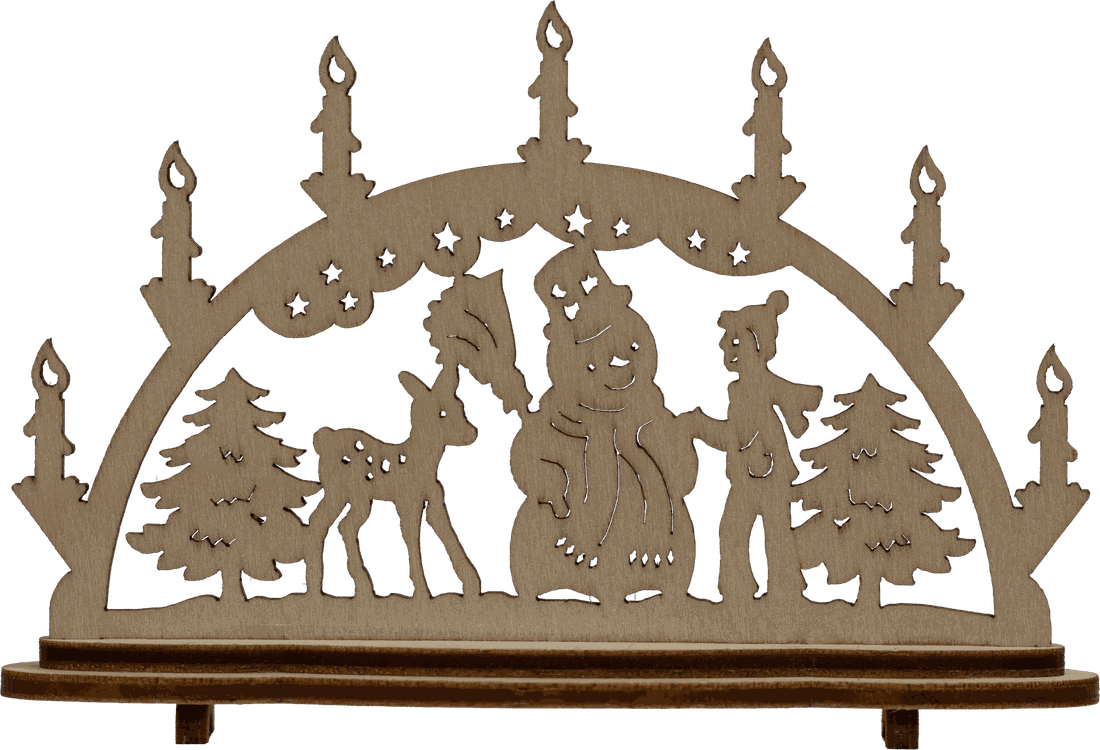 Mini Schwibbogen Klein Motiv Schneemann